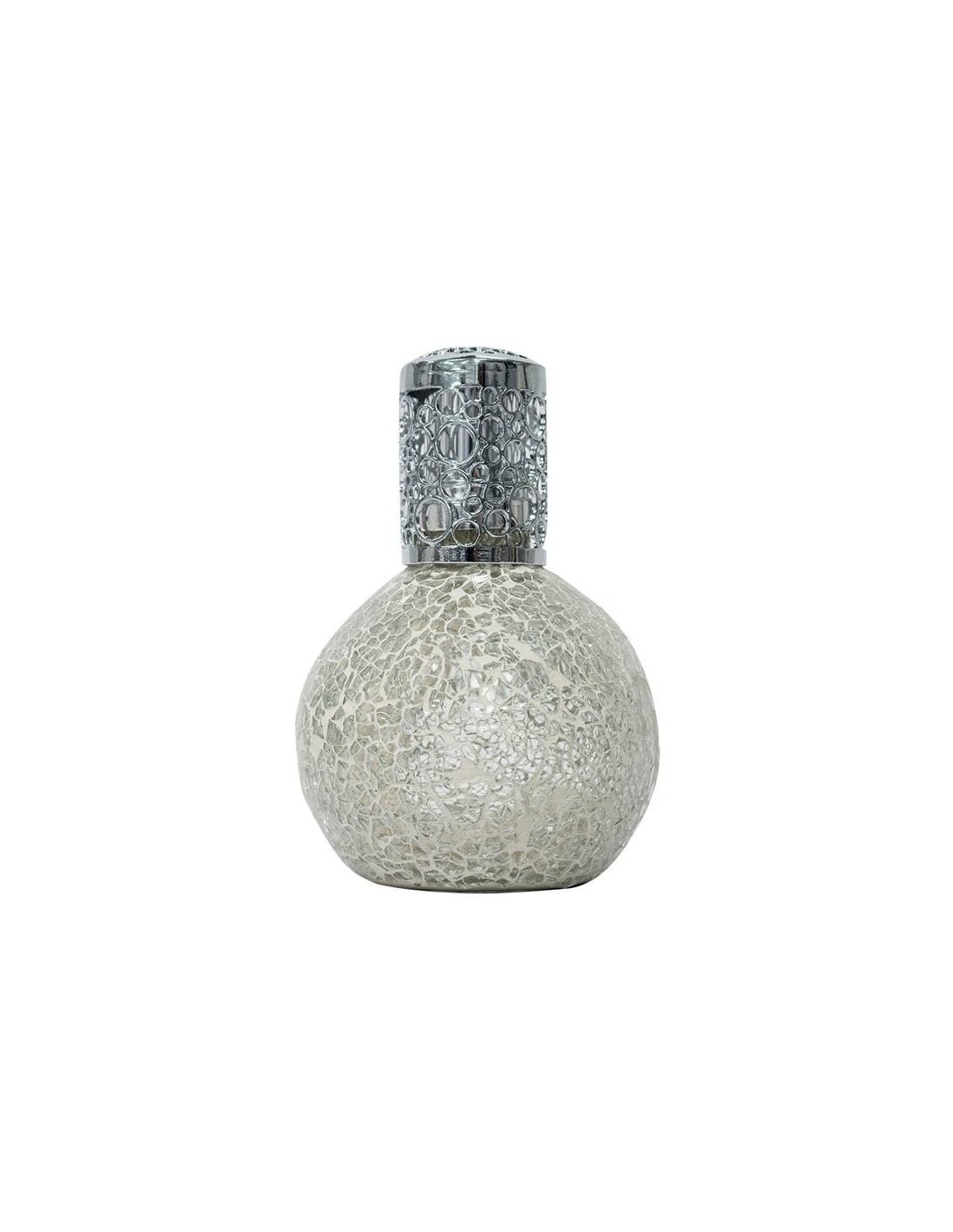 Lámpara catalítica artesanal con acabado porcelánico.