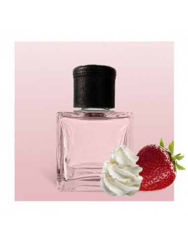 Diffuseur de parfum Créme- fraise 500 ml - batonnets parfumés maison