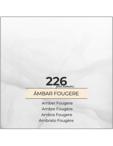 Perfume de la familia olfativa Ámbar Fougère