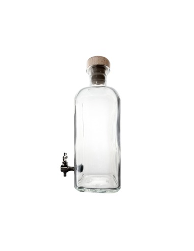 Frasco de perfume retangular com torneira 500ml.